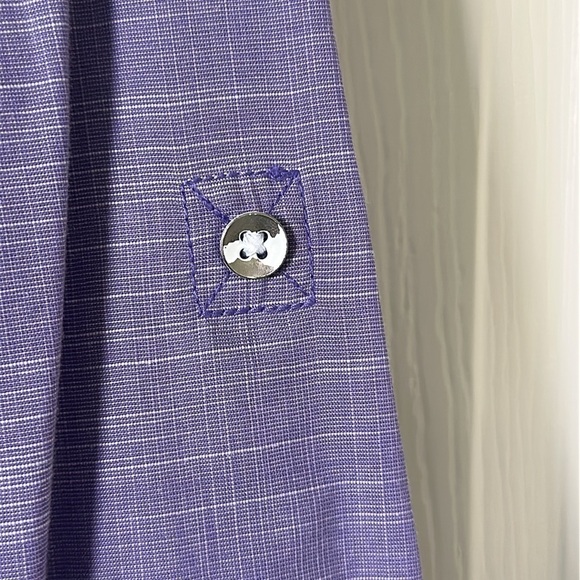 ALFANI Men’s Purple Regular Fit Button Down Long Sleeve Shirt Size XXL - Picture 8 of 10